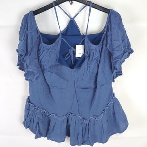 NWT Vintage Urban Outfitters Straps Blouse Top Sz S VTG Y2K Retro New Going Out